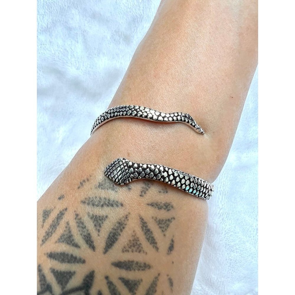 925 Divine Feminine Snake Serpent Bracelet - Picture 3 of 9